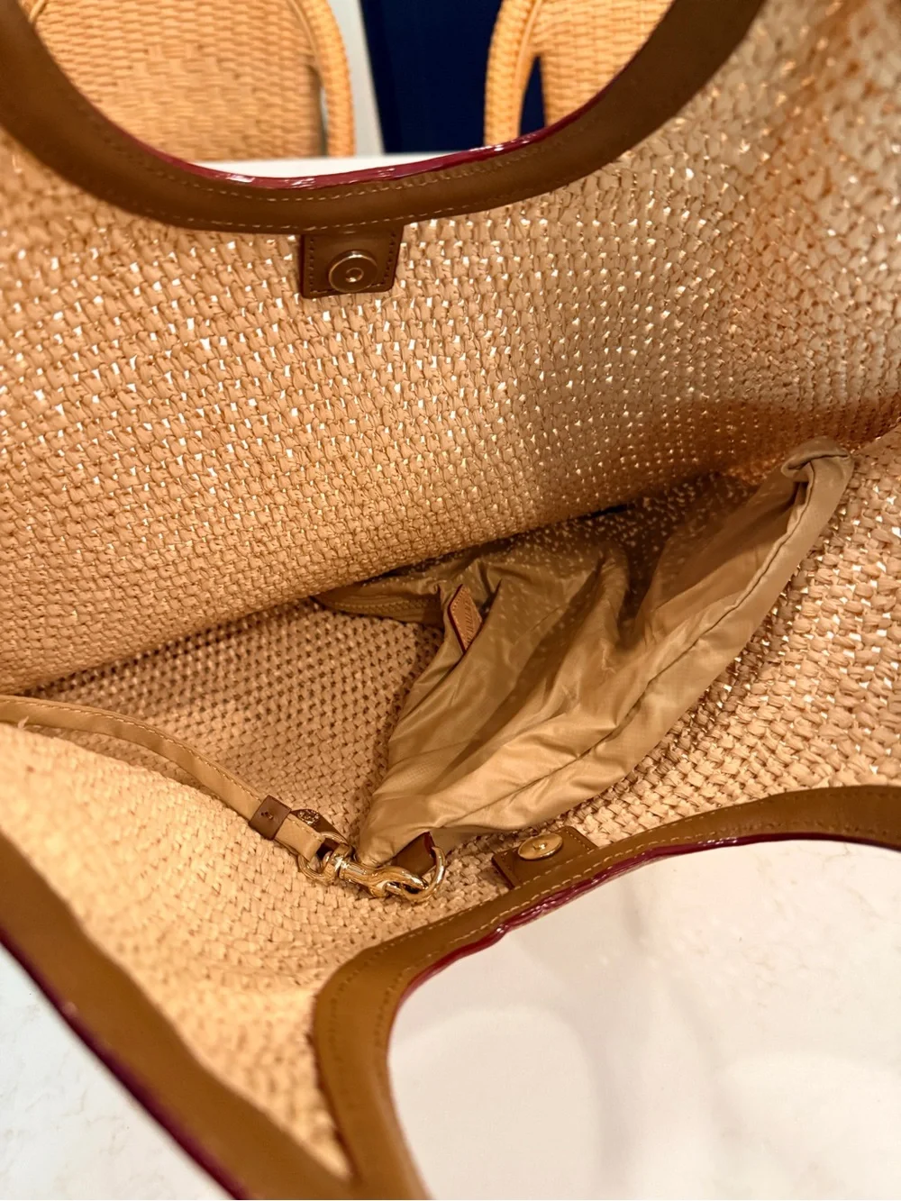 MZ Wallace Camel Large Crochet Georgica Tote - Picture 5 of 6